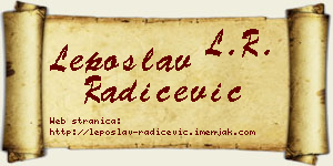Leposlav Radičević vizit kartica